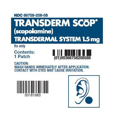 TRANSDERM SCŌP 1001955304 Scopolamine Transdermal System Patch (1.5 mg, 24 patches)