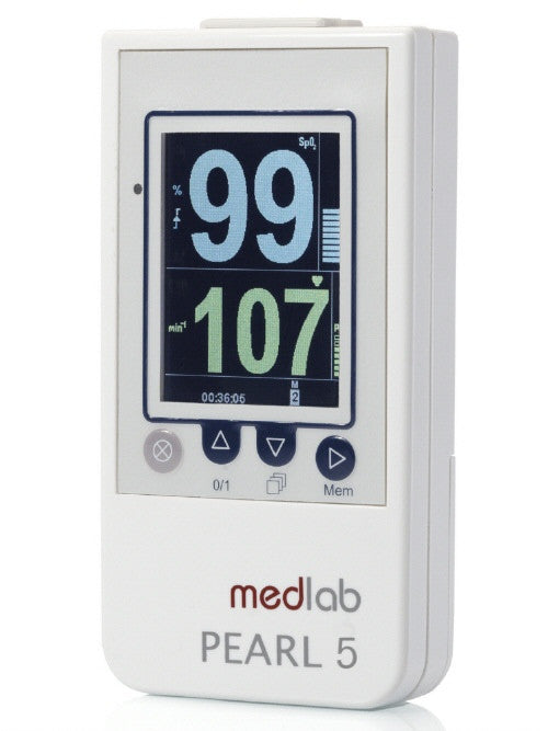 Pearl 5 Digital Handheld Pulse Oximeter, MedLab Germany Pulse Oximeter, MDA approved pulse oximeter, Adult handheld pulse oximeter, Neonate Handheld pulse oximeter, Adult digital pulse oximeter, neonate digital pulse oximeter, Home care digital handheld pulse oximeter, sleep apnea screening digital handheld pulse oximeter